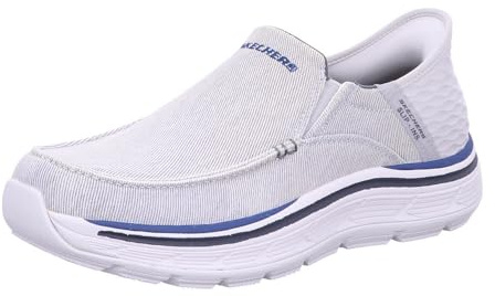 Skechers Herren Remaxed-Fenick Mokassin, Graues gewaschenes Segeltuch, 42 EU