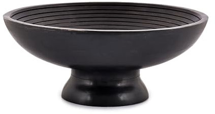 Indus Lifespace Fruit Bowl Mango Wood for Fruits or Salads,Serving Dish Looks Absolute Beautiful with Your Kitchen (30.48cm x 30.48cm x 12.7cm)