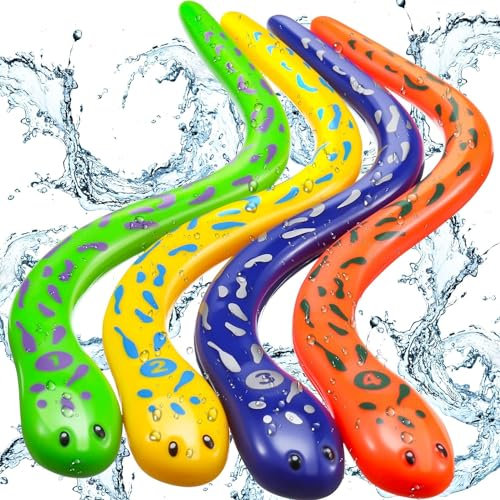 LMITYUEY Tauchspielzeug Set für Kinder, 4 Stück Tauchtiere, Schwimmbad Tauchset, Sommer Spielzeuge, Pool Spielzeug (Schlange)