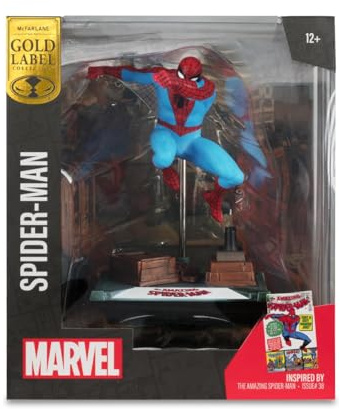 McFarlane Figura de Spiderman Edición Limitada basada en el cómic número 301 de The Amazing Spidermnan, Posada no articulada, de Escala 1:10, 18cm, + 1 Tarjeta Coleccionable, Bizak (64384762)