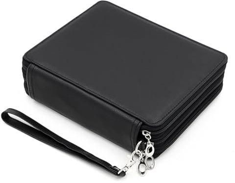 SUMTree Trousse à Crayons 120 Slots en Similicuir, Noir