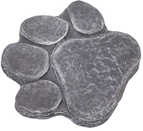 Tomantery Piedra Conmemorativa de Huella de Perro, Marcador de Mascota Grabado Conmovedor para Patio de Césped Al Aire Libre, Material de Resina (#1)