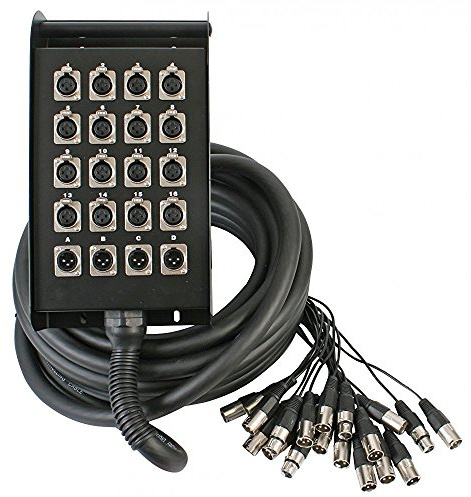 pulse 15 m 20 Way 16/4 XLR Multicore Stagebox - Black