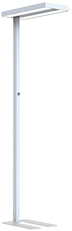 NCC-Licht LED Stehleuchte Lara Silber Up & Down 2 x 40W 8800lm Neutralweiß 4000K UGR<17 dimmbar + Bewegungssensor + Tageslichtsensor