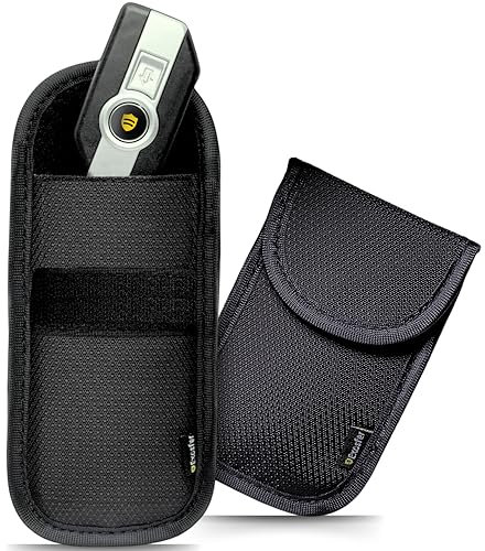 EXOSFER – Keyless Go Schutz für Autoschlüssel, RFID-Blocker Schlüsseletui, Faraday-Tasche, Diebstahlschutz bei Relay-Angriffen, NFC-Kartenschutz, Ripstop Small, 2er-Set