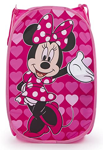 Jay Franco Disney Minnie Maus Herzen 80L Pop-up-Korb Wäsche oder Spielzeug