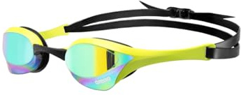 ARENA Cobra Ultra Swipe Mirror Unisex Race Schwimmbrille für Erwachsene, Taucherbrille mit Gebogenen Spiegelgläsern, Anti-Beschlag, UV-Schutz, 5 Austauschbare Nasenstege