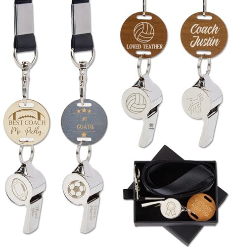 Flycalf Sifflet d'entraînement personnalisé avec cordon pour arbitre, Style 2