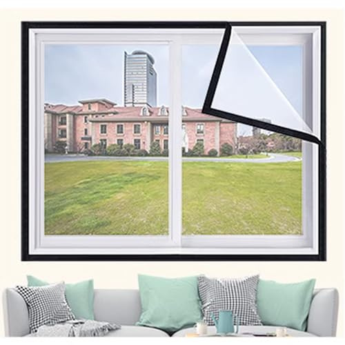 Winter Window Insulation Film Kits,Transparent Insulating Foil,Secondary Glazing Kit,Thermal Window Film,Window Cold Blocker to Reduce Heating Costs,Customizable (24x47)