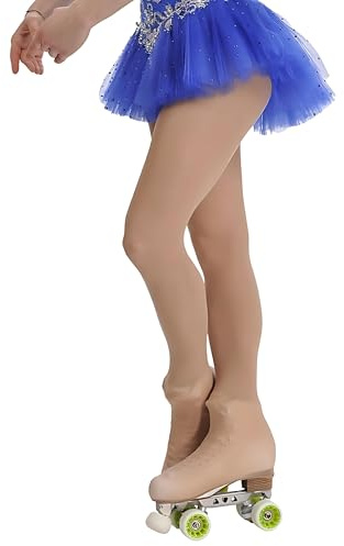 Primavera International - Medias cubrepatines patinaje artístico gimnasia artística - Calcetines patinaje sobre ruedas o hielo para niñas o niñas - Made in Italy