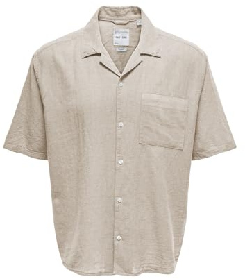 ONSCAIDEN Life Relax SS Resort 1PKT Shir, Chinchilla, XXL