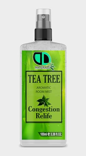 Tea Tree Aromatic Room Spray | Air Freshener for Home, Car & Office, Long-lasting Fragrance, Smoke free, Non-Toxic, Pillow Mist Spray 100ml
