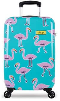 BHPPY Flamengogo – Handgepäck-Koffer – Flamingomuster – Sicheres Zahlenschloss – Rosa (53 cm)