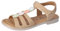 RICOSTA Mädchen Riemchensandalen ANA, Kinder Sandalen, Weite: MITTEL, Sommerschuhe, Freizeitschuhe, offene Schuhe, Strandschuhe, beige (620), 37 EU