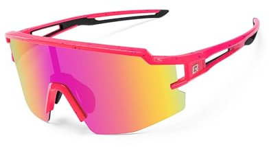 ROCKBROS Fahrradbrille Kinder Sportbrille, Polarisierte Sonnenbrille UV400 Radbrille Winddicht TR90 für Jungen Wandern Running