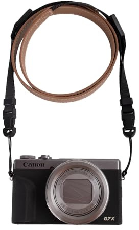 VOVMOEYA Camera Neck Strap,G7X MARK III body strap PU Shoulder Adjustable Strap for photographers for Fujifilm/for Nikon/for Canon/for Sony/for Minolta/for Panasonic/SLR/DSLR Cameras Texture-KK