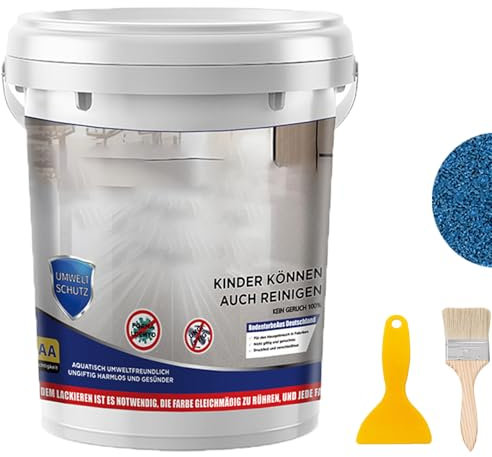 Snrtevu High-Gloss Marble Effect Epoxy Floor Coating, Waterproof Water-Based Epoxy Floor Paint, Garage Floor Paint Concrete, Concrete Floor Paint For Garage, Outdoor Indoor (COLOR-5,0.5 Liters)