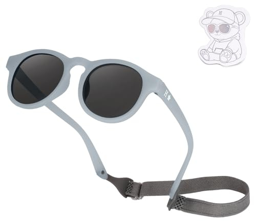 HECCEI Baby Sunglasses 0-24 Months - Polarized Toddler Sunglass Pebble ColorShift for Infant Boys Girls