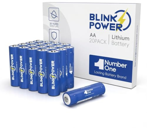 Blinkspower Lithium-Batterien, AA, 20 Stück, 3700 mAh, NO.1, langlebig, 1,5 V, Doppel-A-Lithium-Batterie. 【Einweg】