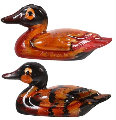 SUPVOX Mandarin Duck Ornament Pair Mandarin Duck Statue Desktop Adornment Romantic Home Decor for Wedding Anniversary Love and Commitment Gift