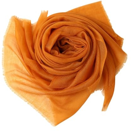 Prettystern dames 100% cachemire pashmina plume anneau léger écharpe frangée étole en fils de cachemire 200 fils fins