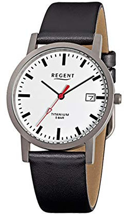 Regent Herrenarmbanduhr Titan 1239.90.10 Leder F231