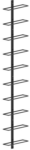 vidaXL Botellero de Pared para 10 Botellas Estante Soporte para Vinos Portabotellas Armarios Almacén Organizador Decoración Comedor Metal Negro