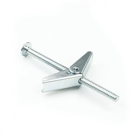 HASWARE Boulon à bascule en acier plaqué zinc et écrou à ailettes pour suspendre des articles lourds sur des cloisons sèches (3/16 x 3, 12 pièces)