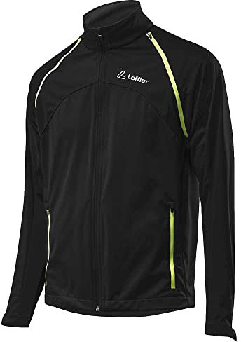 Löffler 18325 - M Zip-Off Jacket WS Light Black/NEON Yellow Gr. 46
