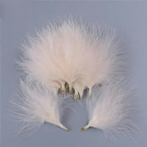 Turkey Feather DIY Earring Making 7-12Cm Plumes Handicraft Accessory Decorative Dream Catcher Feathers for Crafts-Champagne