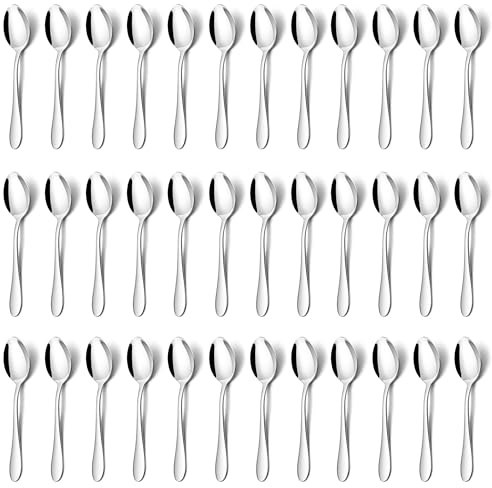 Joyfair 13,5 cm rostfritt stål tesked kaffesked set om 36 – klassiskt handtag