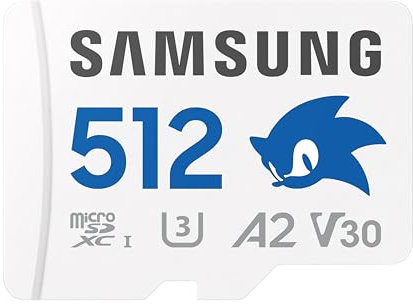 Samsung Memorie MB-MD512SA Sonic PRO Plus Scheda MicroSD per Console Gaming, Action Cam e Droni da 512GB, UHS-I U3, Fino a 180MB/s