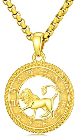 PARYFO Collana con 12 segni zodiacali con ciondolo a forma di segno zodiacale, collana oroscopo, catena ossidata/oro ciondolo costellazioni, collana astrologia, regalo di compleanno per uomini e donne