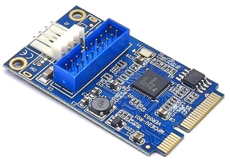 Interne PCIExpress-Schnittstellenkarte mit 5 Gbit/s auf USB PCIe auf 19-polige Erweiterungskarte mit 19-poligem Stecker
