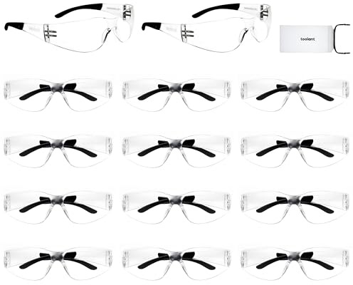 toolant bulk genomskinliga skyddsglasögon med ANSI Z87.1/UV 400 standard, ögonskydd för fotografering, konstruktion och laboratorium