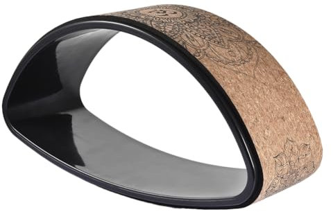 Yoga-Rad - Naturkork-Fitness-Radlaufform - Gezieltes Muskelrad Für Rückenbeschwerden, Dehnung, Verbesserung Von Yoga-Posen Und Rückbeugen