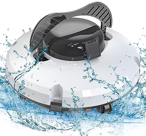 2025 Upgrade Robot Pool Vacuum for Above Ground Pool, Cordless Robotic Pool Cleaner Dual Motors, 120 Mins Runtime, Auto-Dock, Automatic Pool Vacuum Cleaner for In-Ground Flat Pools Up to 1000 Sq.Ft