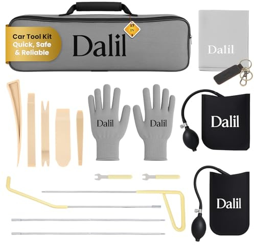 Dalíl Car Unlock Kit - Complete Emergency Tool Set for Road Safety | Protect Your Vehicle and Loved Ones | Includes Premium Bag, Luxury Keychain & Microfiber Towel.