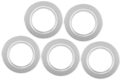 MUELODSIC Anillos Antimordeduras para Caja Nido de Aves de Hierro Plata, 5 Piezas Reemplazables para Jaulas de Loros y Cajas de Cría de Madera