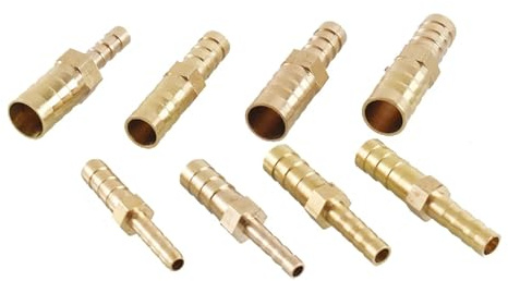 Trevägskoppling 4mm 5mm 6mm 8mm 10mm 12mm 14mm 16mm 19mm 25mm 2-vägs rak slangkoppling i mässing med hullingrör Reducerkoppling Koppling(12mm)