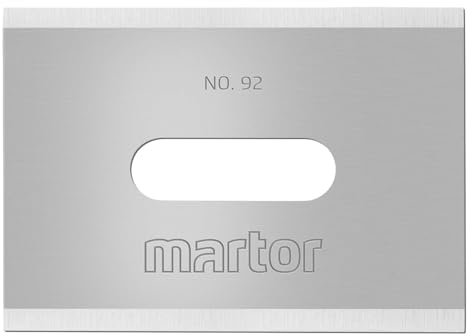 MARTOR 10 x INDUSTRIEKLINGE, Ersatzklingen Cuttermesser, Sicherheitsmesser, 18,5 mm, Scharf, Im Spender, 4-fach Nutzbar, NR. 92