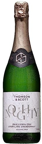 Thomson & Scott Noughty Organic Sparkling Chardonnay Alcohol Free Wine - Finest Non Alcoholic Wines - Alcohol-free Alternative to Prosecco and Champagne - Non Alcoholic Drinks