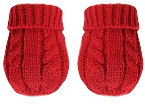 Manoplas de punto para bebé niño niña Nb-12 meses, rosso, NB-12 Months