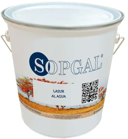 Tratamiento de Poro Abierto Madera (4L - Color: Pino) - barniz ecológico en base agua que recupera el color natural, protege e impermeabiliza evitando el deterioro - Sopgal