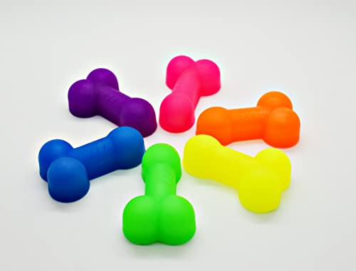 Mini Wily Soap Favours - Organza Bag - Rainbow Colours - Hen Party Novelty Guest Gift Favour - Vegan (24)