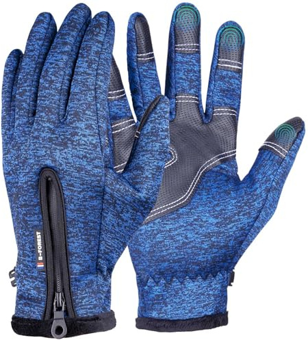 ActFun Guanti invernali, antiscivolo, touchscreen, antivento, guanti da ciclismo, caldi e freddi, per uomini e donne, per passeggiate, equitazione, guida, blu scuro