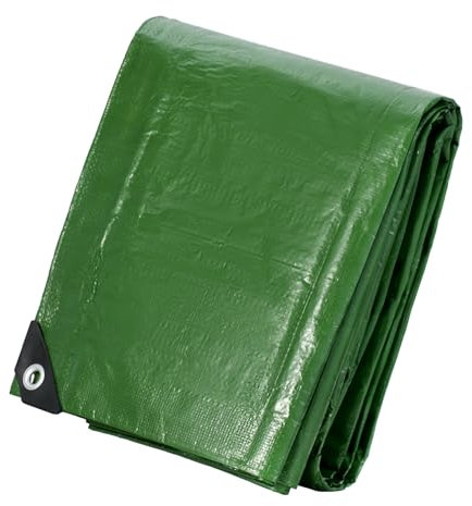 Velway Bâche de Protection 100 g/m² - 3x4 m Bâche avec Oeillets Inoxydable PE Tarpaulin étanche Revêtement Imperméable Portable pour Jardin, Voitures, Piscines, Bateaux, Camping - Vert