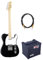 Rockson TL Electric Guitar Set, Schwarz, T-Style, Ahorn Hals, 22 Bünde, Ceramic Single Coil Tonabnehmer, Hardtail Brücke, Chrom Hardware, E-Gitarren Anfänger Set