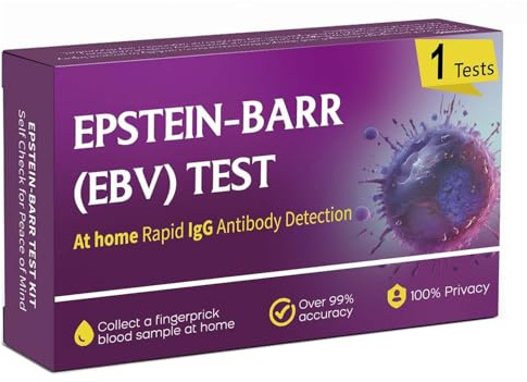 Epstein Barr (EBV) at-Home Test Kit | Detects IgG Response to VCA & EBNA | 15-Minute Rapid Result | Easy Fingerstick Sample