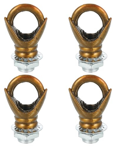 QUARKZMAN Dado Ad Anello Carico Massimo 22lb Filettatura M10 Forma Ad Anello Con Filettatura Tubi Rondelle Dadi Per Lampadario A Sospensione, Bronzo Dorato Confezione Da 4
